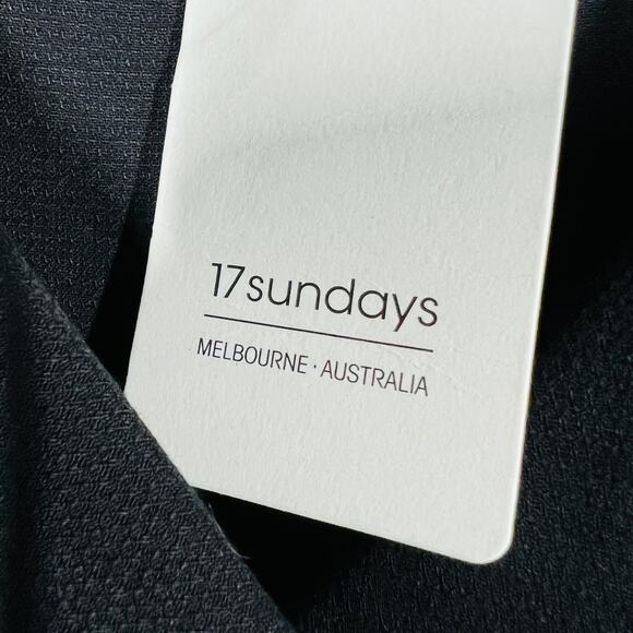 NEW! 17 Sundays Loose Knit Sheath Dress Tie Waist Black Cap Sleeve - 14 - Picture 6 of 6